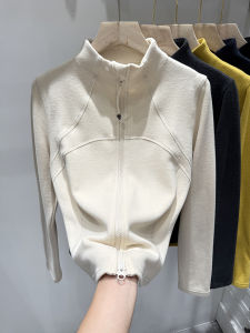 LUOSHAO | Fashionable Double-Faced Terry Fleece Zip-Up Trench Coat for Women