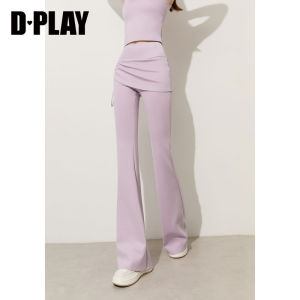 D-PLAY | Chân Váy Dạng Ô Tím Phong Cách Thể Thao Cao Waist Slimming