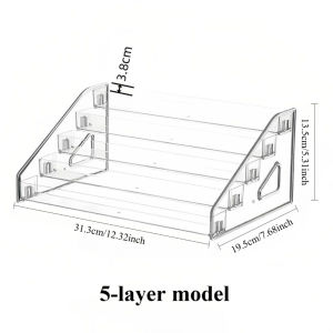 Elegant Acrylic Perfume & Cosmetic Organizer - Multi-Layer Clear Display Stand Sleek Countertop Storage Rack for Vanity