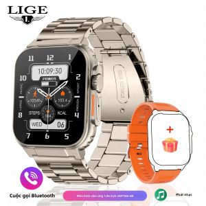 LIGE | Đồng Hồ Thông Minh LIGE Ultra Dành Cho Nam Nữ Hỗ Trợ Gọi Bluetooth Nghe Nhạc TWS Thể Thao Chống Nước IP68 Màn Hình AMOLED HD 1.96 Inch Tích Hợp Theo Dõi Nhịp Tim Và Giấc Ngủ