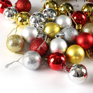 (24ชิ้น/แพ็ค) 28มม. ลูกคริสมาสต์ของตกแต่งต้นไม้ผิวด้านสว่างลูกของตกแต่งงานปาร์ตี้วันหยุดเครื่องประดับบ้าน DIY (