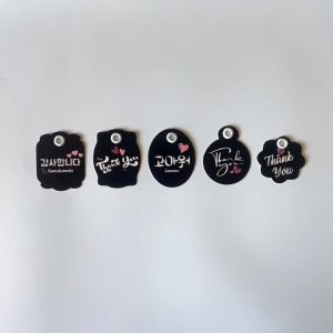 Hang Tag Ivory Mini Thank You Black