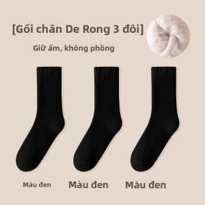 Tất len dài MiiOW lót lông dày giữ ấm cho nữ