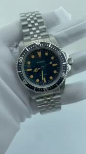 39.5mm Diver Retro Watch Sapphire Glass NH35 Men Watch NH35/NH36 Automatic Movement Vintage Watches Nylon Watch Strap