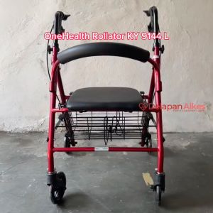 OneHealth Rollator KY 9144L Troli Duduk Walker Kursi Keranjang Alat Bantu Jalan Lansia Orang Tua