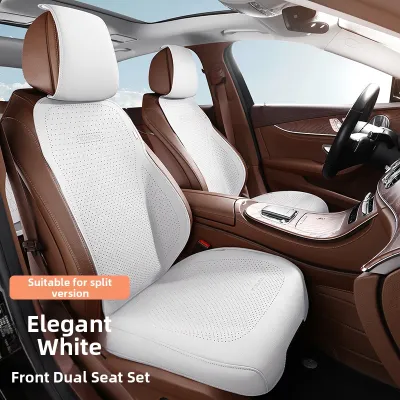 HELLOLEIBOO | Universal All-Season Half Cover Nappa Leather Seat Cover