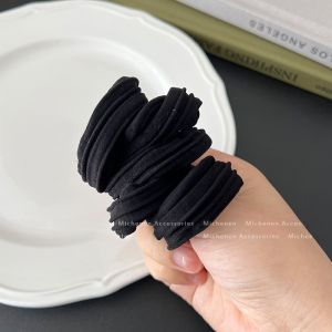 Milara Basic Solid Color Simple Hair Ties Cute Sweet High Elastic Towel Hair Bands Fresh Style Fashionable Hair Accessories