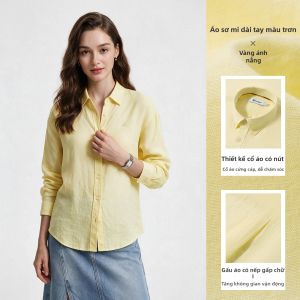 Navigare | Áo Sơ Mi Nam Tay Dài Form Rộng Phong Cách Casual Chất Liệu Linen