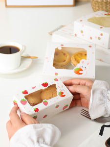 กล่องขนมปังอบแบบใช้แล้วทิ้งแบบโปร่งแสงสำหรับอบขนมปัง กล่องบรรจุภัณฑ์สำหรับอบขนมปังแบบถือได้ กล่องบรรจุภัณฑ์ขนมปังแบบถือได้แบบใช้แล้วทิ้ง