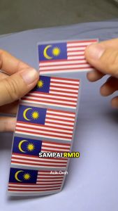 50pcs DIY Heat Press Malaysia Sticker 5cm x 2.5cm School Uniform Baju Sekolah Self Iron On Bendera Malaysia