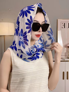 ผ้าพันคอไหมบางแฟชั่นสำหรับผู้หญิง ผ้าคลุมไหล่แบบอเนกประสงค์ กันแดด ชายหาด ผ้าคลุมศีรษะกลางแจ้ง ฤดูใบไม้ผลิ ฤดูใบไม้ร่วง ฤดูร้อน