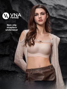 VNA Fensdina Jelly Cloud Strapless Bra Seamless Anti-Slip Gathered Comfortable Womens Underwear Casual Style Summer Bralette