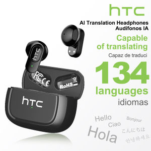 HTC NE51 Bluetooth Earphones TWS Sport Wireless Headphones Long Life with Mic In-Ear Earbuds AI Translator Earbuds