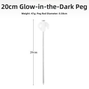 MINGRENBANG | Reinforced Night-Glow Wind-Resistant Ground Pegs