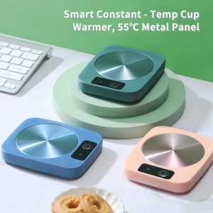Smart Constant - Temp Cup Warmer 55℃ Metal Panel Multi - Mug Compatible 16W Low - Power Office/Home Heating Mat US/EU