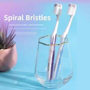 Ultra-Soft Spiral Bristles Gum-Protection Deep-Cleaning Toothbrush