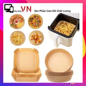 100 Miếng Giấy Nến Thấm Dầu Lót Nồi Chiên Không Dầu Chống Dính Giảm Thiểu Tối Đa Dầu Mỡ Bám Vào Nồi - Giấy Lót Nồi Chiên