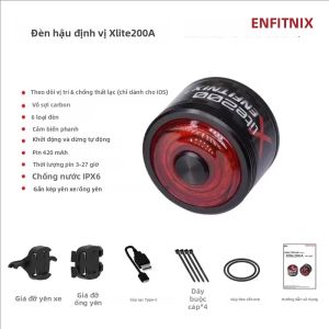 Enfitnix | Đèn Hậu Xe Đạp Thông Minh Enfitnix Xlite200A Tự Động Khởi Động/dừng Cảm Biến Phanh IPX6 Chống Nước Bằng Sợi Carbon Đèn Cảnh Báo Xe Đạp Đường Trường MTB