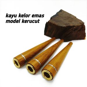 Kerajinan pipa once varian kerucut 9cm kayu kelor hitam kemuning gading galih asem liwung macan nogosari INZ 14