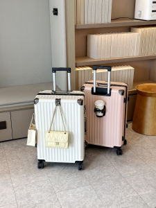 New 2025 Womens Luggage Carry-On Suitcase 20 Inches Silent Universal Wheels Durable Travel Password Leather Box Fashion Trend