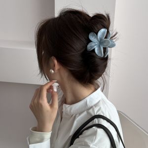 2/4/6pcs Flower Grip Fresh and Sweet Egg Flower Back of Head Disc Hair Shark Clip Hair Ornament
