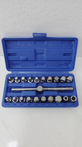 NASHI ชุดบล็อก ชุดถอดแคร้ง ชุดบ็อกถอดน็อตถ่ายน้ำมันเครื่อง เกียร์ เฟืองท้าย 21ชิ้น ส่งด่วน