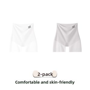 MiiOW | High Waist Safety Pants Womens Anti-Light Bottoming Underwear High Waist Antibacterial Cat Person Briefs Three-quarter Length