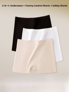 PIER N°5 | Herbal Primordial Foundation Liquid Safety Pants Womens Seamless Underwear Mid High Waist Two In One Flat Angle Pants