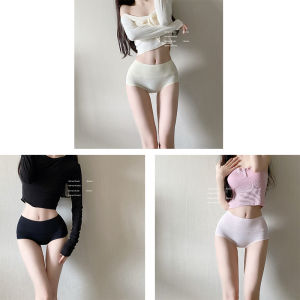 Pure Cotton Womens High Waist Antimicrobial Triangle Panties Breathable Comfortable Large Size Abdomen Lifting Hip Shorts