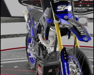 Decal CRF 150 L Fullbody Navy Biru merah keren sticker fullbody elegan