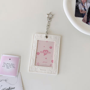 INS Fashion Korean Silver Stars Card Holder Cute Girl Idol 3-inch Photo Storage Album Student Backpack Pendant Card Clip Gifts