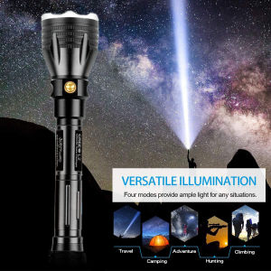 Diving Flashlight T6 25000lumens LED Professional Waterproof Scuba Diving Flashlight Diver Light Torch Lamp Lanterna Underwater Flashlight Max 100M for Underwater Deep Sea Caves