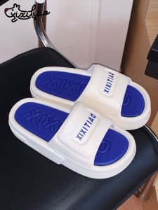 Fashionable Sporty Couple Slippers Thick Bottom High Cool Color Block Summer EVA Outdoor Slippers for Men And Women
