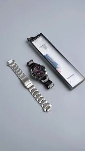 Dây Đeo Đồng Hồ Bằng Thép Không Gỉ Nguyên Khối Dành Cho Casio G-Shock GST-B400 Series Phụ Kiện Vòng Đeo Tay Kim Loại Được Sửa Đổi Có Đầu Lồi Dành Cho Nam Giới - Bạc/Đen