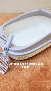 FOCAT Pet Litter Box Open Top M29 Bak Pasir Kucing Anjing Desain Terbuka FREE SEKOP