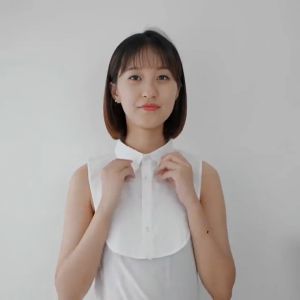 Sierra Fashion - Fake Collar Kerah Kemeja Palsu Pria Wanita Kerah Kemeja Ruffle Sleeve Gaya Desain Plain Regular - Lazada