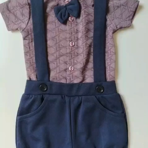 Boys Dress Suit set with short sleeve Dungaree style for flowers boys spring autumn