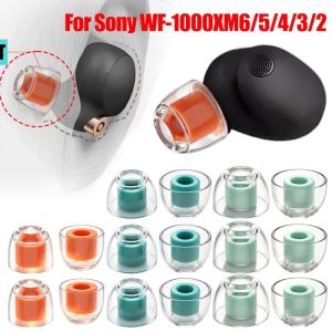 6Pcs Liquid Silicone Material Soft Comfortable Noise-Canceling Listening Headphone Replacement Earbud Cap For Sony WF-1000XM6/5/4/3/2