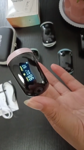 OOKAS Pulse Oximeter Rechargeable oximeter finger pulse Rate Blood Oxygen Saturation Monitor
