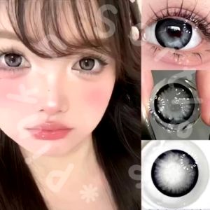 PINKINSOFTLENS My Daisy Bloom By PinkinPlus Gray Brown Blue Softlen Normal -0.00 Minus -10.00 1 Pasang Lensa Kontak Warna Diameter 14.2mm Lensa Kontak softlen Soft Lens Murah