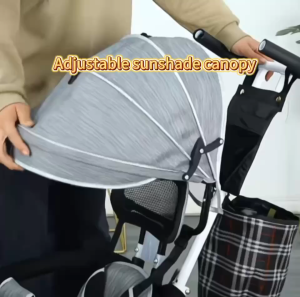 Stroller Bike for Baby 3 Wheels Bike with Seat Belt and Front Back Basket