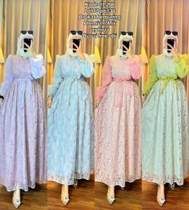 Gamis Brukat premium mix organza