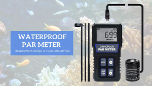 PAR-414 GAIN EXPRESS Full-Spectrum Quantum PAR Meter | IP68 Waterproof PPFD Light Meter (400–700nm) for Indoor Plants Hydroponics Greenhouses & Aquarium Reef Tanks - Intl