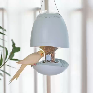 Sheggell Smart Bird Feeder 3.5L Automatic Parrot Feeder with Voice Recording for Pet Birds Parrots Lovebirds Burung Nuri