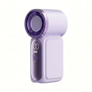 Quạt Mini Cầm Tay Tốc Độ Cao 5 Tốc Độ Điều Chỉnh Sạc Type-C Màn Hình Kỹ Thuật Số Dùng Được Cho Bàn Làm Việc Và Ngoài Trời