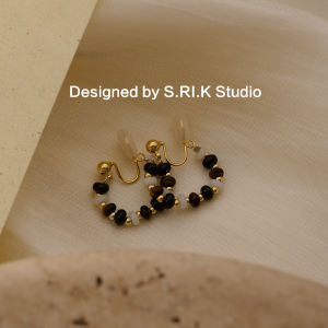Tiger Eye Stone Spacer Beads Natural Stone String Silver Needle Earrings Vintage Style Fashion Jewelry Earrings for Women