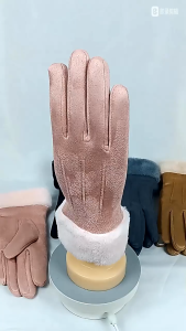 Women Gloves Female Gloves Touch Screen Autumn Winter Furry Warm Mitts motorcycle cotton gloves