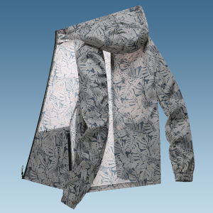 Summer Ultra-Thin Ice Silk Mens Sun Protection Clothing Quick-Drying Casual UV Protection Outdoor Camouflage Fishing Jacket