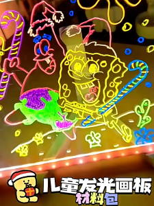 LED Luminous Drawing Board DIY Handmade Painting Graffiti Educational Toy Kid Erasable Acrylic Board