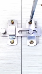 FREE SEKRUP Grendel Kait Stainless / Slot Pintu Geser Sliding Kait geser pintu lemari Minimalis Gerendel Stainless Steel